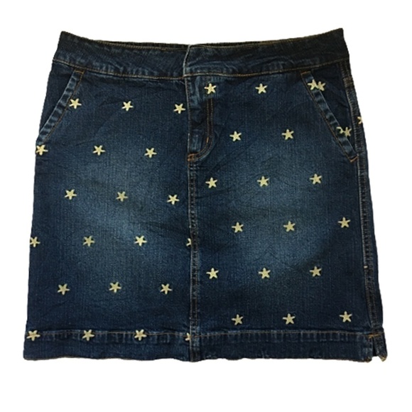 Lilly Pulitzer Dresses & Skirts - 𝅺Lilly Pulitzer Vintage Dark Wash Denim Mini Skirt Starfish White Label